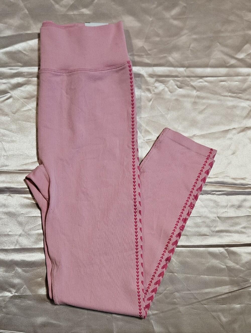 PINK Victoria's Secret Pink Heart-Trim Leggings